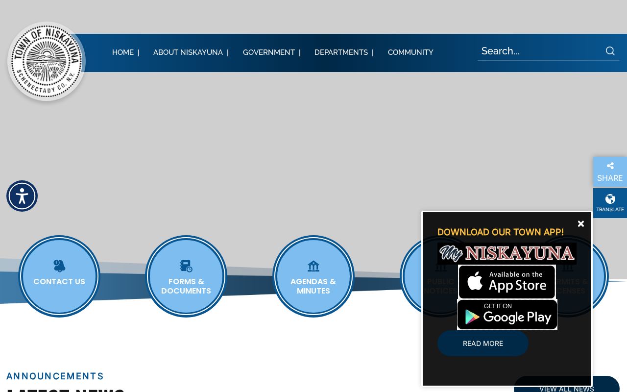Town of Niskayuna source for Schenectady County criminal records