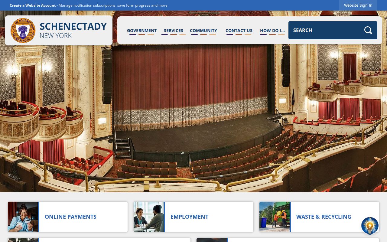 City Hall context for Schenectady city record access
