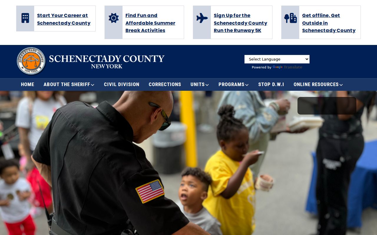 Schenectady County criminal records and Sheriff's Office services